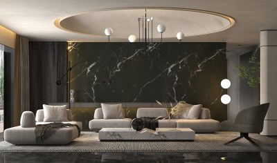 现代风格客厅3D模型下载